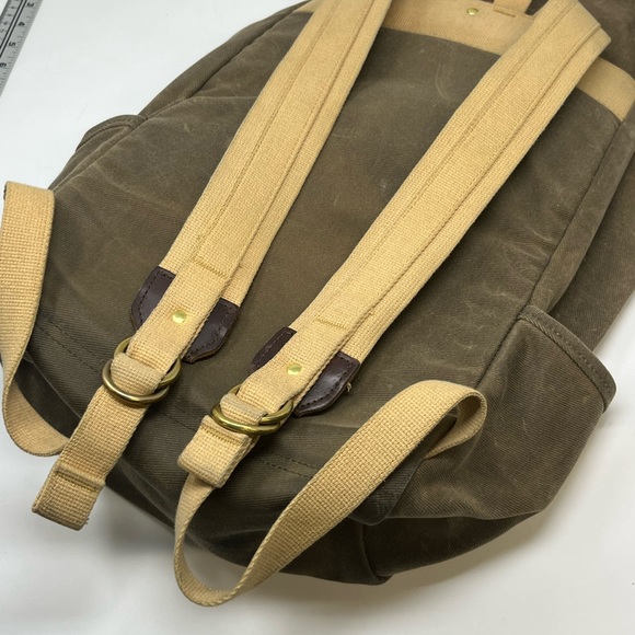 Archival Canvas Backpack Made in the USA Leather details - Picture 13 of 16